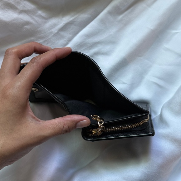 Coach Snap Black Leather Wallet - Picture 4 of 10